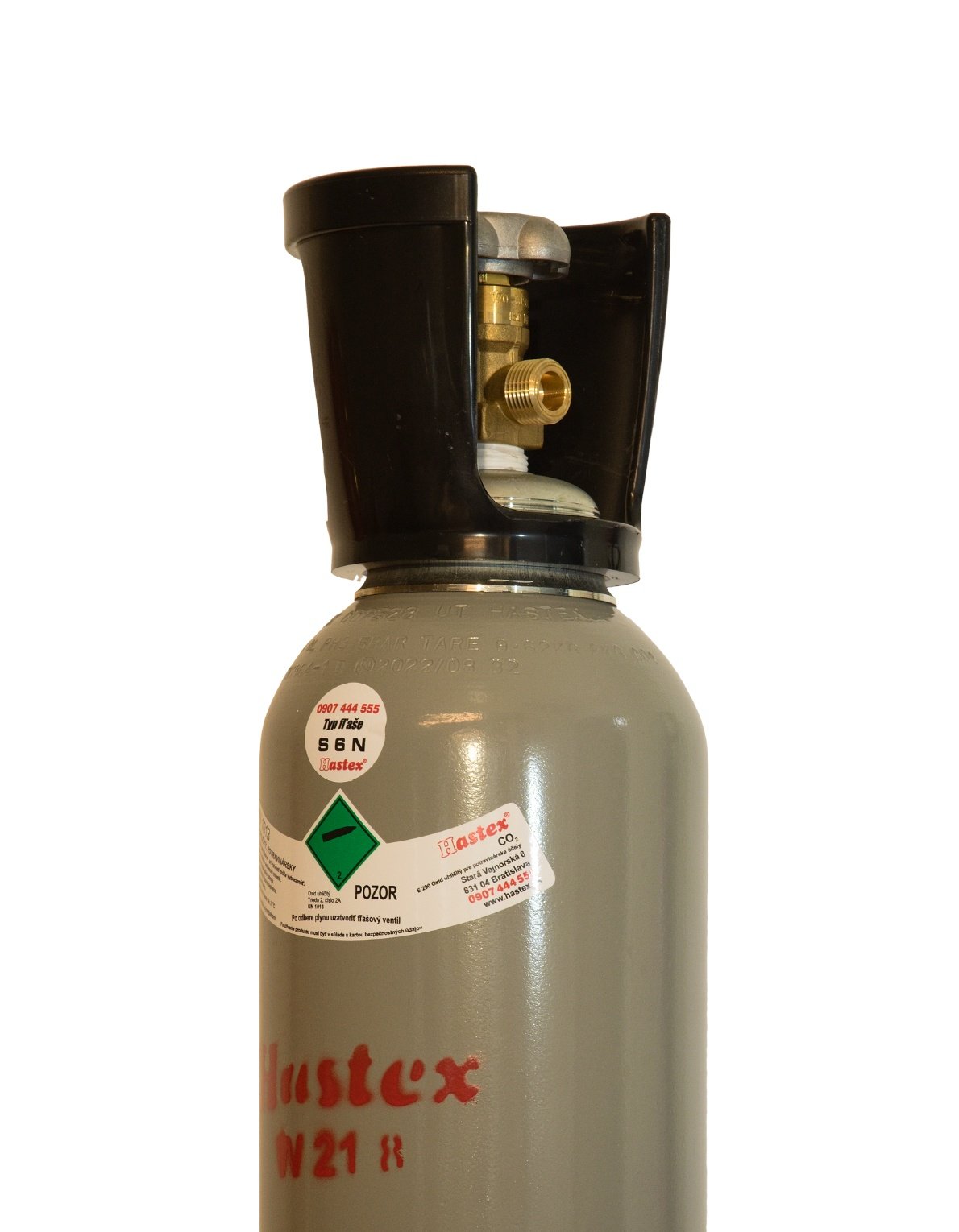 Obrázok 4 - Fľaša CO2, 6 kg, závit    W 21,8 x 1/14” (BEZ NÁPLNE)