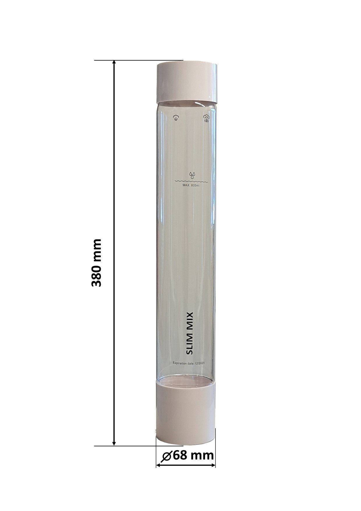 Obrázok 3 - Náhradná fľaša biela 1L pre výrobník Slim Mix Song